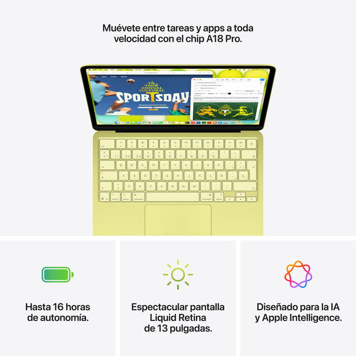 EAN 195950851984 - Apple MacBook Neo Apple A Portátil 33 cm (13") Wi-Fi 6E (802.11ax) macOS Tahoe Cal imagen 9
