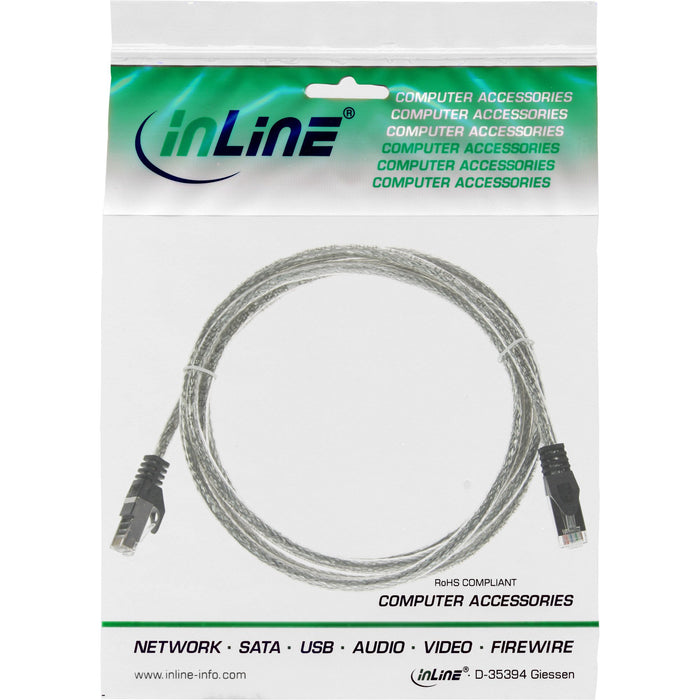 EAN 4043718100446 - InLine 72511T cable de red Transparente 1 m Cat5e SF/UTP (S-FTP) imagen 3