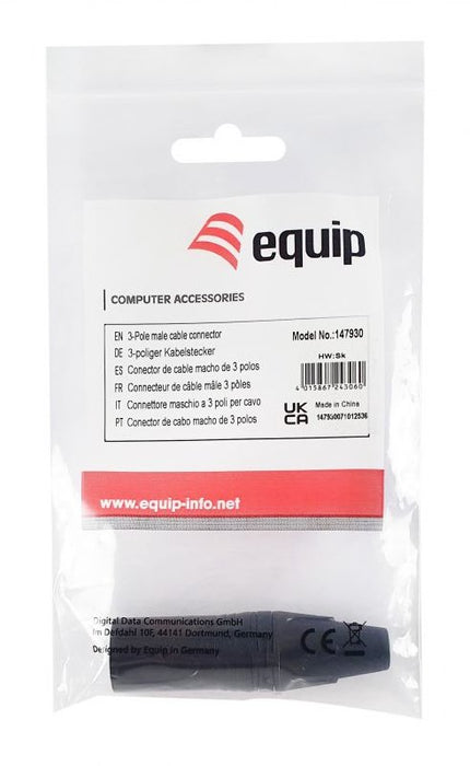 EAN 4015867243060 - Equip 147930 conector 3-Pole XLR Negro imagen 4