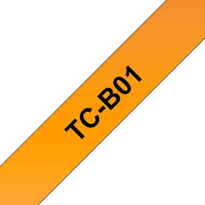 EAN 4977766050937 - Brother TC-B01 cinta para impresora de etiquetas Negro sobre naranja fluorescente imagen 1