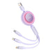 EAN 6932172609115 - Baseus CAMJ010105 cable USB USB 2.0 USB A USB C/Micro-USB B/Lightning Violeta imagen 1
