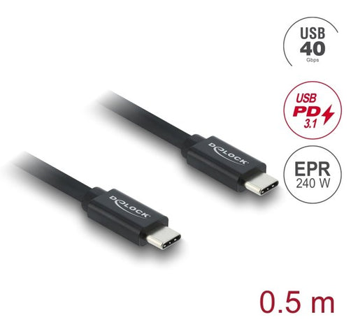 EAN 4043619817054 - DeLOCK 81705 cable USB USB4 Gen 3x2 0,5 m USB C Negro imagen 2