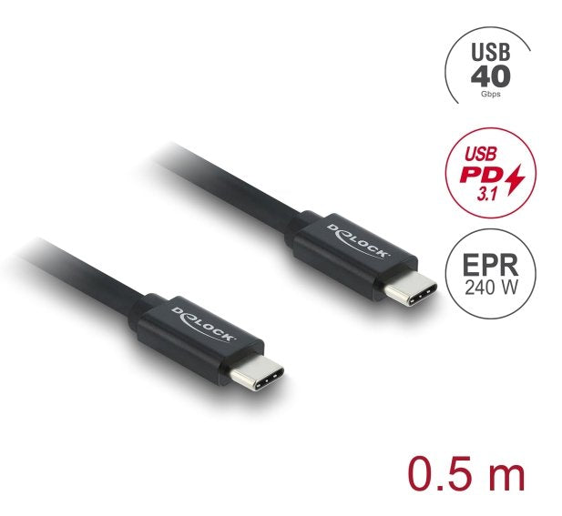EAN 4043619817054 - DeLOCK 81705 cable USB USB4 Gen 3x2 0,5 m USB C Negro imagen 2