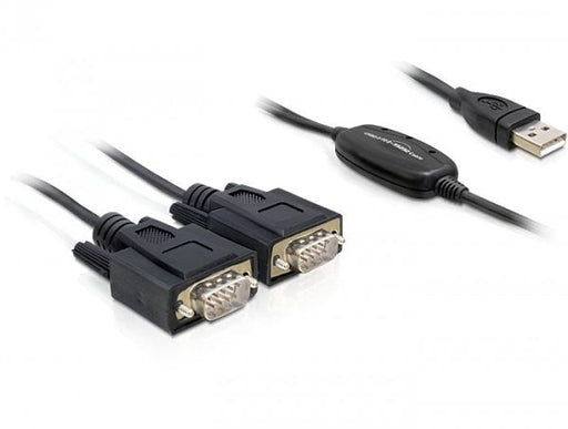 EAN 4043619618866 - DeLOCK 2x RS232/USB 2.0 cable de serie Negro imagen 1