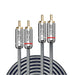 EAN 4002888353441 - Lindy 35344 cable de audio 0,5 m 2 x RCA Antracita imagen 2