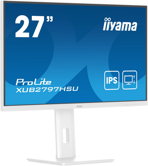 EAN 4948570124893 - iiyama ProLite XUB2797HSU-W2 pantalla para PC 68,6 cm (27") 1920 x 1080 Pixeles Full HD LED Blanco imagen 4