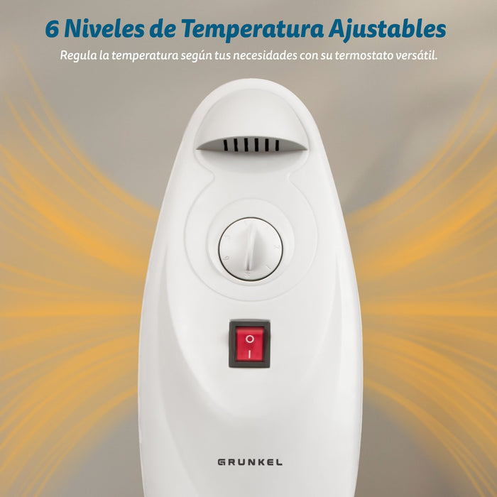 EAN 8426156017891 - Grunkel RACP-100D calefactor eléctrico Interior Blanco 1000 W Radiador de aceite eléctrico imagen 5