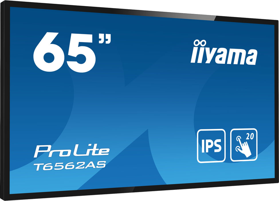 EAN 4948570120482 - iiyama T6562AS-B1 pantalla de señalización Panel plano interactivo 163,8 cm (64.5") LED 500 cd / m² 4K Ul imagen 3
