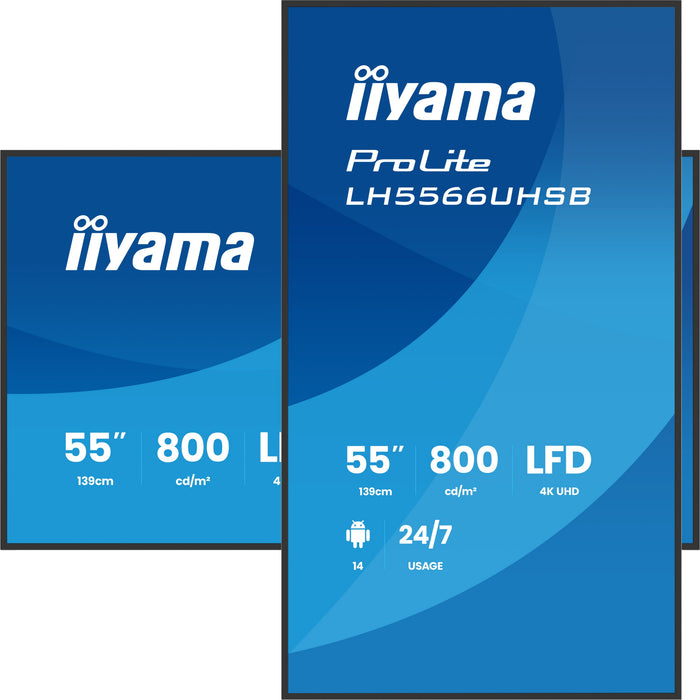 EAN 4948570128228 - iiyama LH5566UHSB-B1AG pantalla de señalización Pantalla plana para señalización digital 139,7 cm (55") L imagen 5