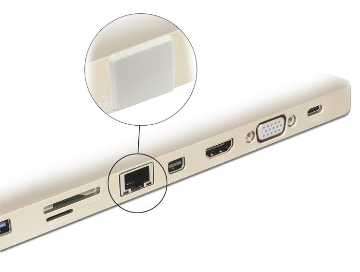 EAN 4043619640195 - DeLOCK 64019 tapa de seguridad para enchufe RJ-45 Blanco 10 pieza(s) imagen 3