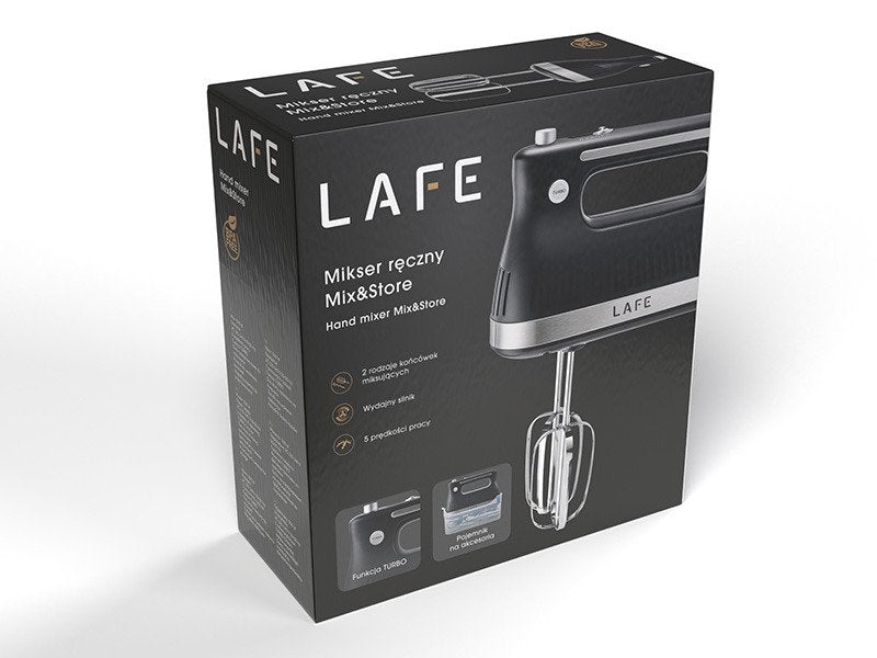 EAN 5907512874158 - Lafe Mix&Store Batidora de mano 500 W Negro, Plata imagen 2