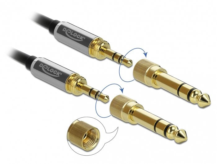 EAN 4043619858378 - DeLOCK 85837 cable de audio 2 m 3,5mm Negro imagen 3