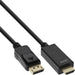 EAN 4043718278022 - InLine 17186I adaptador de cable de vídeo 0,5 m DisplayPort HDMI tipo A (Estándar) Negro imagen 1