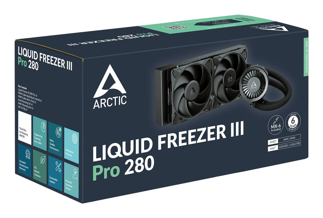 EAN 4895265000317 - ARCTIC Liquid Freezer III Pro 280 Procesador Sistema de refrigeración líquida todo en uno 14 cm Negro 1 p imagen 6
