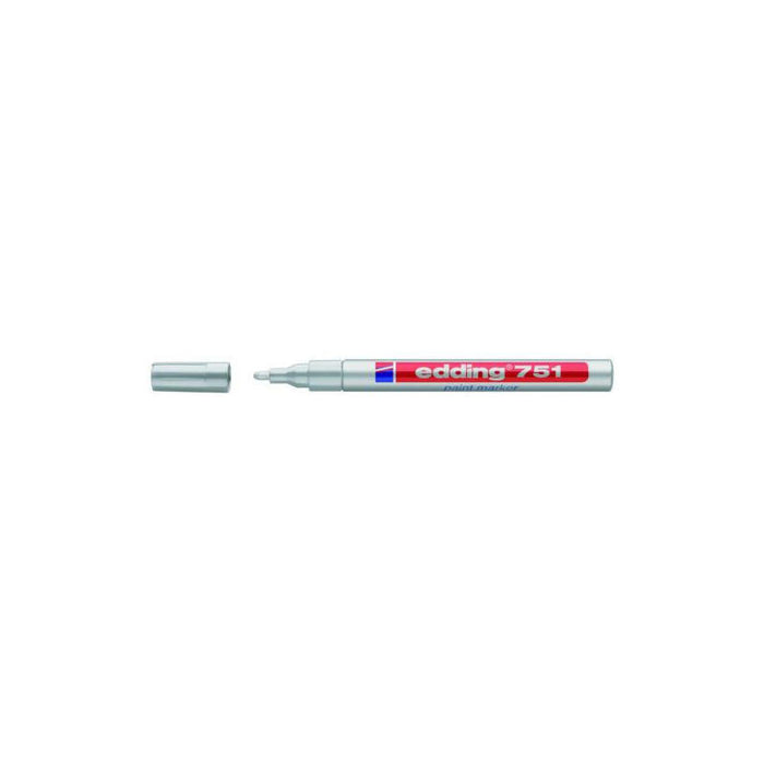 Edding Marcador Permanente Tinta Opaca 751 Plata