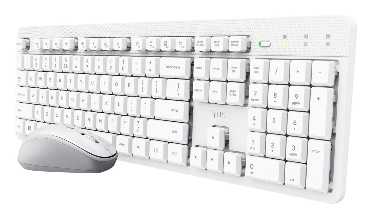 EAN 8713439254655 - Trust Ody II teclado Ratón incluido Hogar / Oficina RF inalámbrico QWERTY Inglés de EE. UU. Blanco imagen 1