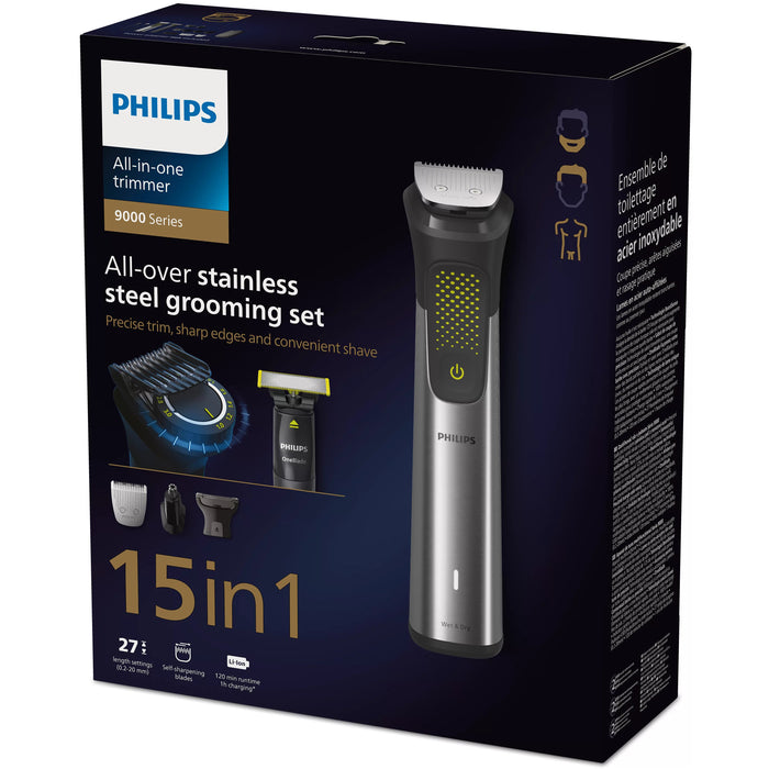 EAN 8720689020480 - Philips MG9552/15 cortadora de pelo y maquinilla Negro, Metálico 27 Níquel-metal hidruro (NiMH) imagen 2