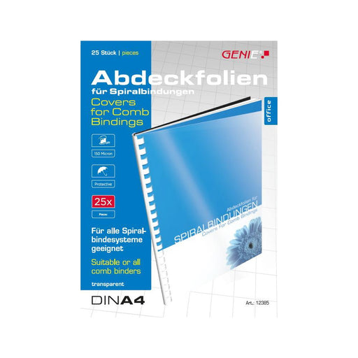 EAN 4015468123853 - Genie 12385 cubierta A4 Transparente 25 pieza(s) imagen 1