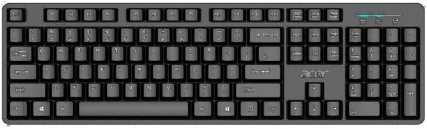 EAN 4711121451966 - Acer USB Wired Keyboard teclado Hogar / Oficina QWERTY Internacional de EE.UU. Negro imagen 1