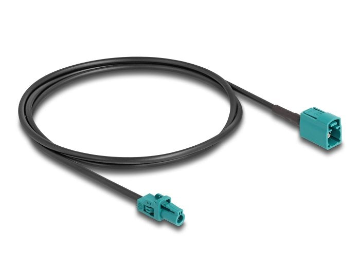 EAN 4043619901296 - DeLOCK 90129 cable coaxial 1 m Color aguamarina, Negro imagen 1