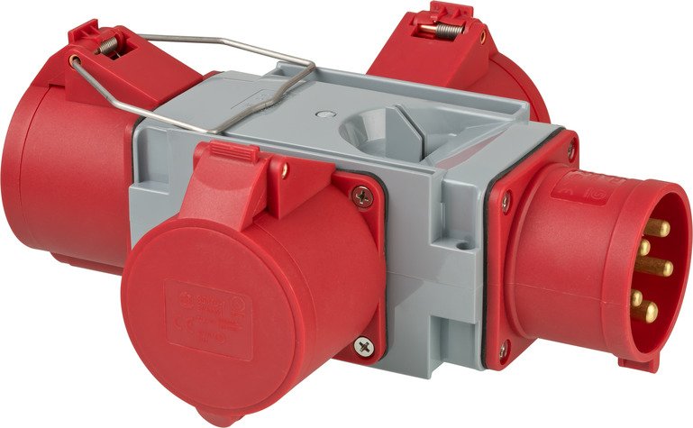 EAN 4007123670345 - Brennenstuhl 1081670 adaptador de enchufe eléctrico Gris, Rojo imagen 3