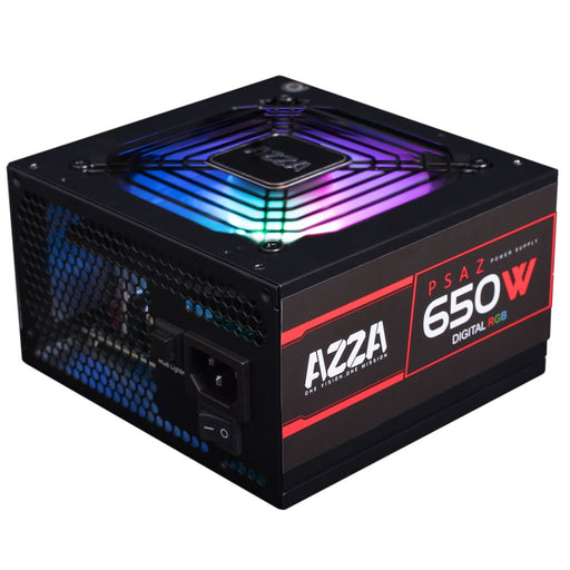 EAN 4712839557254 - Azza PSAZ-650W(ARGB) unidad de fuente de alimentación 20+4 pin ATX ATX Negro imagen 1