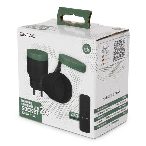 EAN 5999097996264 - Entac ES-2S-RC-44 adaptador de enchufe eléctrico Verde, Negro imagen 2