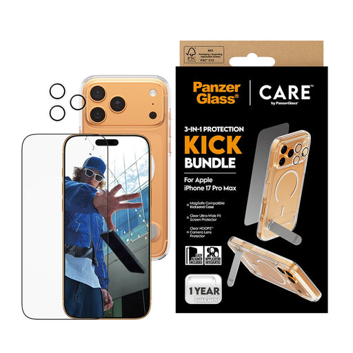 EAN 5715685027369 - PanzerGlass ® | CARE by ® 3-in-1 Feature Kick Bundle iPhone 17 Pro Max Protector de pantalla Apple 1 piez imagen 2