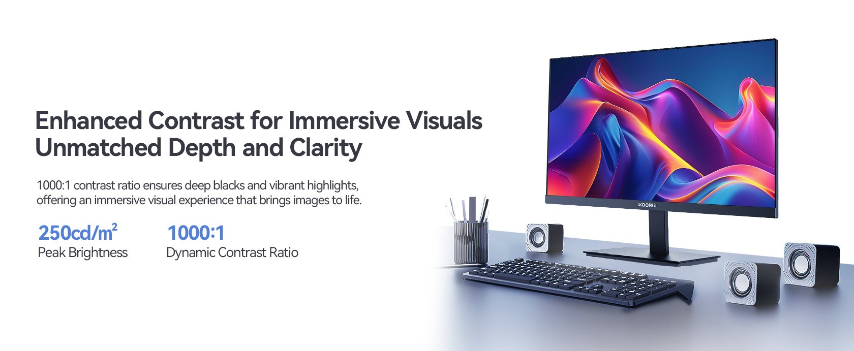 EAN 6940017321146 - Koorui E2411H pantalla para PC 60,5 cm (23.8") 1920 x 1080 Pixeles Full HD Negro imagen 14