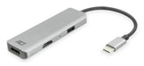 EAN 8716065550283 - ACT AC7013 base para portátil y replicador de puertos Alámbrico USB 3.2 Gen 1 (3.1 Gen 1) Type-C Negro, G imagen 1