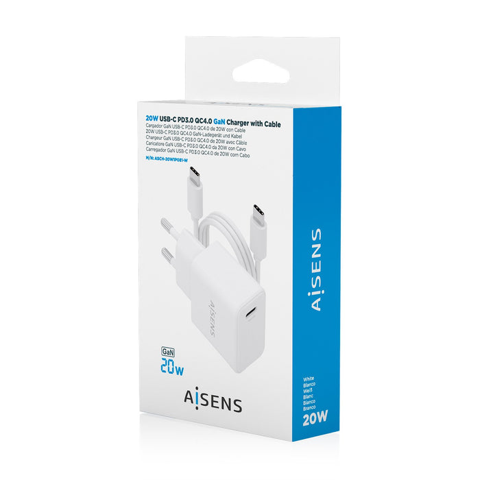 EAN 8435739905449 - AISENS ASCH-20W1P081-W cargador de dispositivo móvil Teléfono móvil, Smartphone, Cámara digital, Universa imagen 7