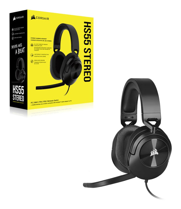 EAN 0840006643623 - Corsair HS55 STEREO Auriculares Alámbrico Diadema Juego Carbono imagen 4
