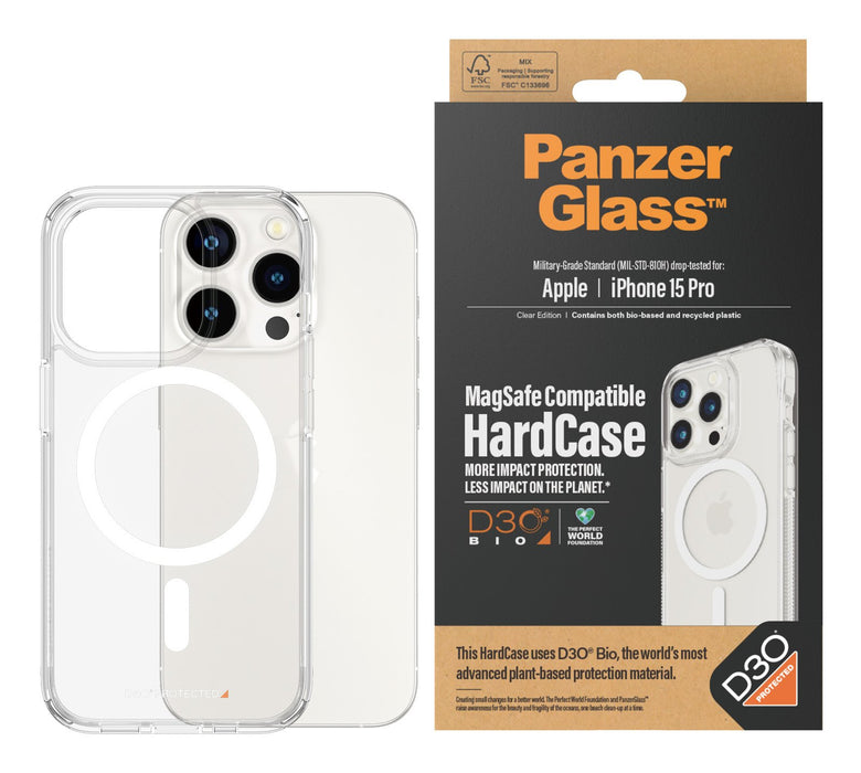 EAN 5711724011818 - PanzerGlass ® HardCase Transparent w. White MagSafe & D3O® iPhone 15 Pro funda para teléfono móvil 15,5 c imagen 2