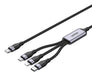 EAN 4894160057303 - UNITEK 3-in-1 USB-C to cable USB USB 2.0 1,5 m USB C USB C/Micro-USB B/Lightning 0,48 Gbit/s 20 W Negro imagen 1