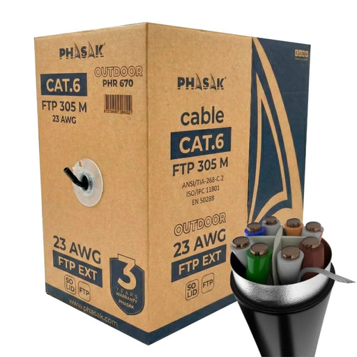EAN 0745604518512 - Phasak PHR 670 cable de red Negro Cat6 F/FTP (FFTP) imagen 1