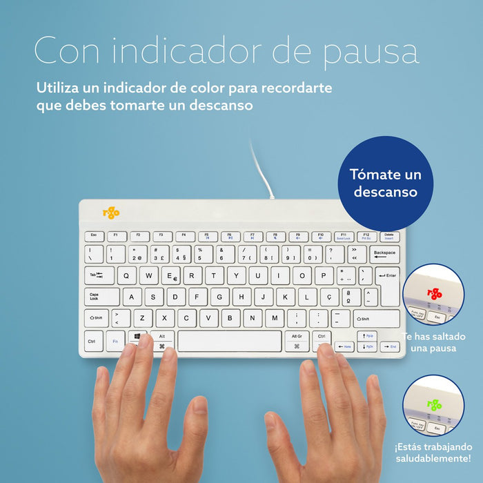 EAN 8719274492238 - R-Go Tools RGOCOPTWDWH teclado Universal USB Portugués imagen 9