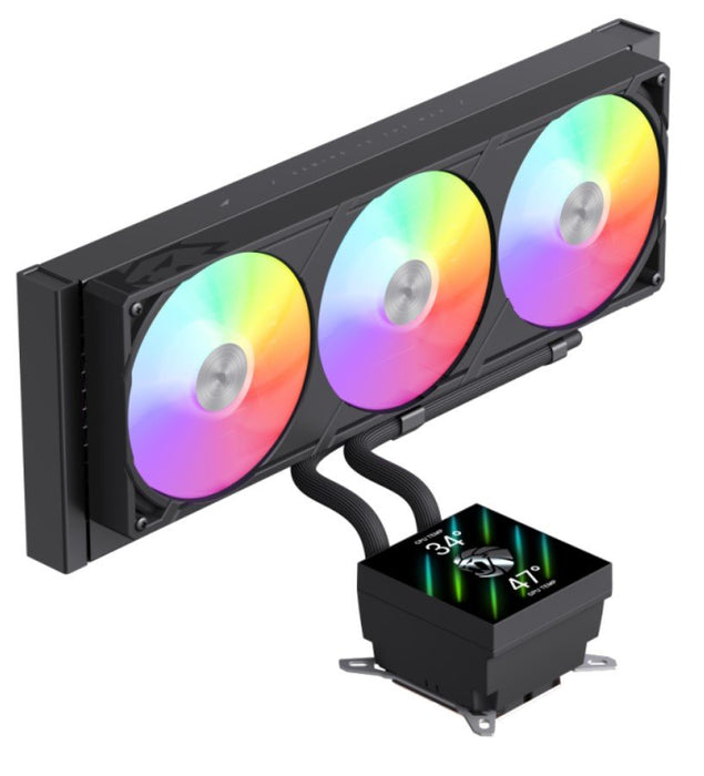 EAN 6931858754538 - GameMax Glacier 360 LCD BK Procesador Sistema de refrigeración líquida todo en uno 12 cm Negro 1 pieza(s) imagen 3