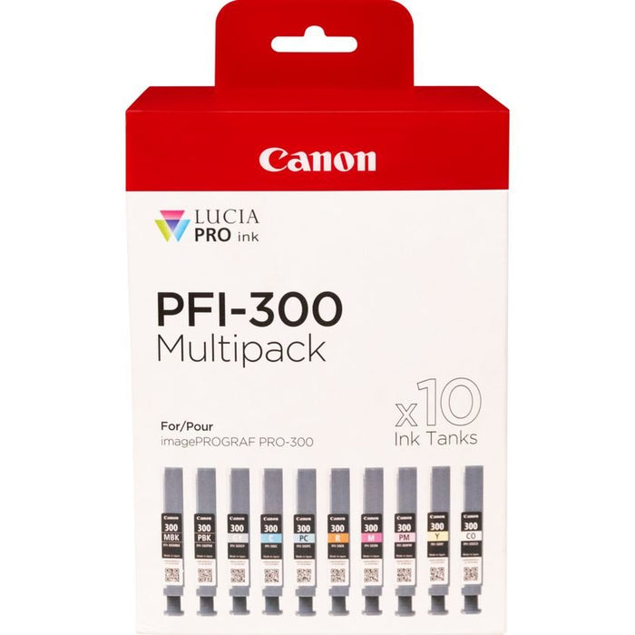 EAN 8714574667355 - Canon PFI-300 cartucho de tinta 10 pieza(s) Original Negro, Azul, Cian, Gris, Magenta, Foto negro, Foto m imagen 1