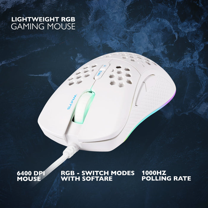 EAN 7333048057921 - Deltaco Gaming GAM-108-W ratón Juego mano derecha USB tipo A Óptico 6400 DPI imagen 7