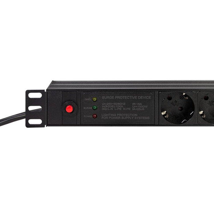 EAN 4052792068733 - LogiLink PDU7C02 unidad de distribución de energía (PDU) 7 salidas AC 1U Negro imagen 3