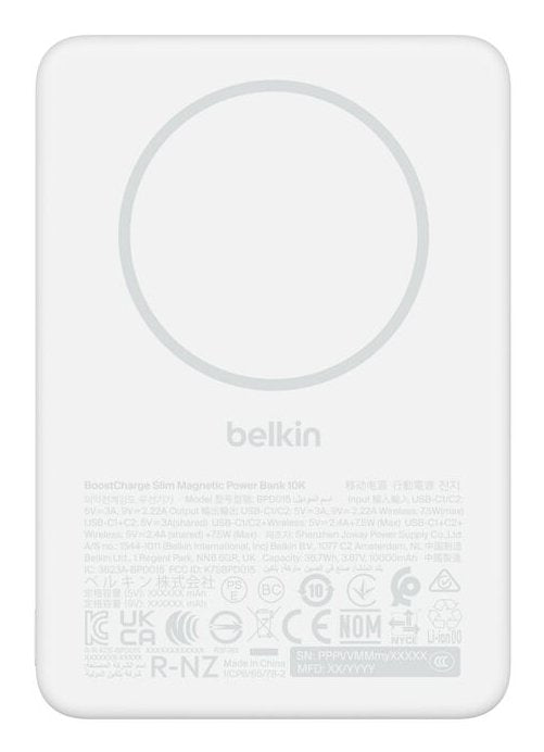 EAN 0745883941636 - Belkin BPD015HQWH batería externa 10000 mAh Cargador inalámbrico Blanco imagen 2