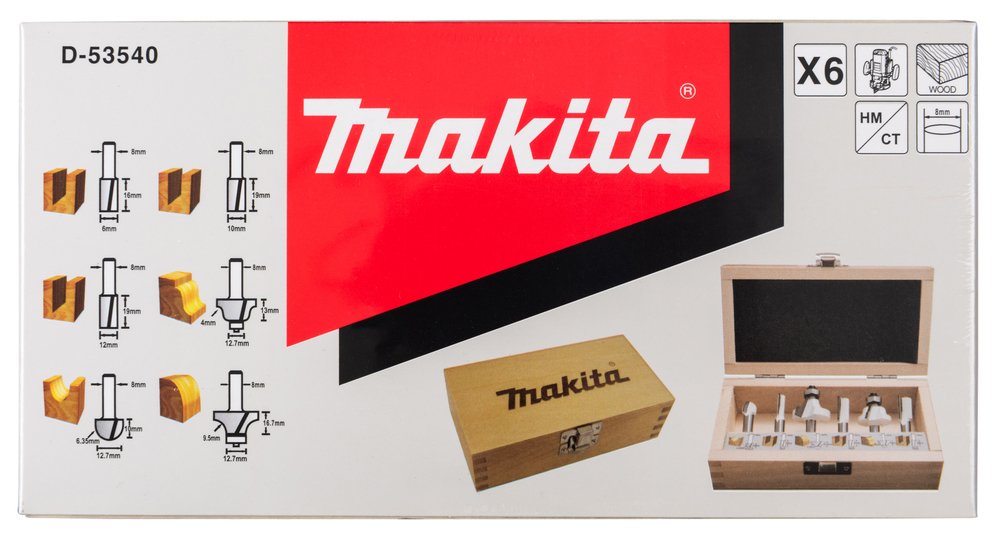 EAN 0088381449915 - Makita D-53540 fresadora Juego de fresas imagen 3