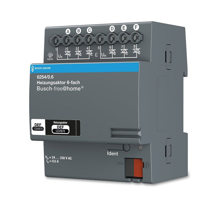 EAN 4011395180419 - Busch-Jaeger 2CKA006220A0025 accionador smart home Accionador termostático 6 canales imagen 1