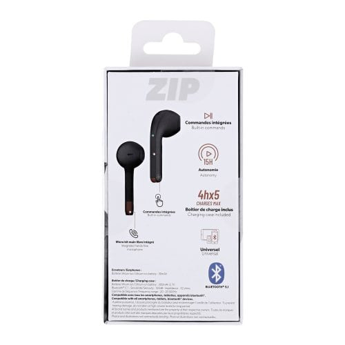 EAN 3303170102763 - T'nB Zip Auriculares True Wireless Stereo (TWS) Dentro de oído Llamadas/Música/Deporte/Uso diario USB Tip imagen 6