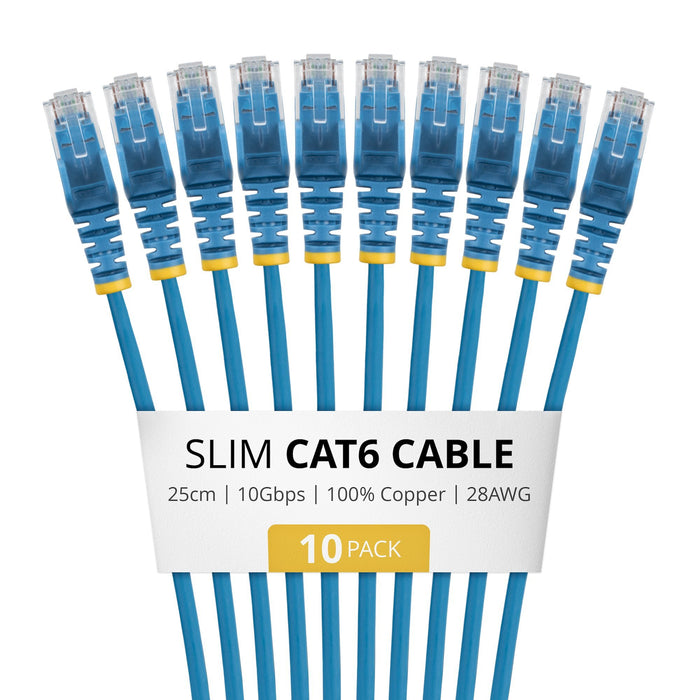 EAN 65030924047 - StarTech.com N6PAT25CMBLS10PK cable de red Azul 0,25 m Cat6 U/UTP (UTP) imagen 1
