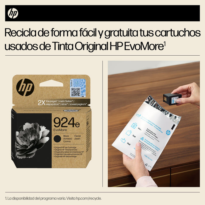 EAN 0196786147517 - HP 924e EvoMore Black Original Ink Cartridge cartucho de tinta 1 pieza(s) Alto rendimiento (XL) Negro imagen 3