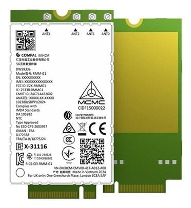 EAN 5397321028895 - DELL DW5933E Interno WWAN 4670 Mbit/s imagen 1
