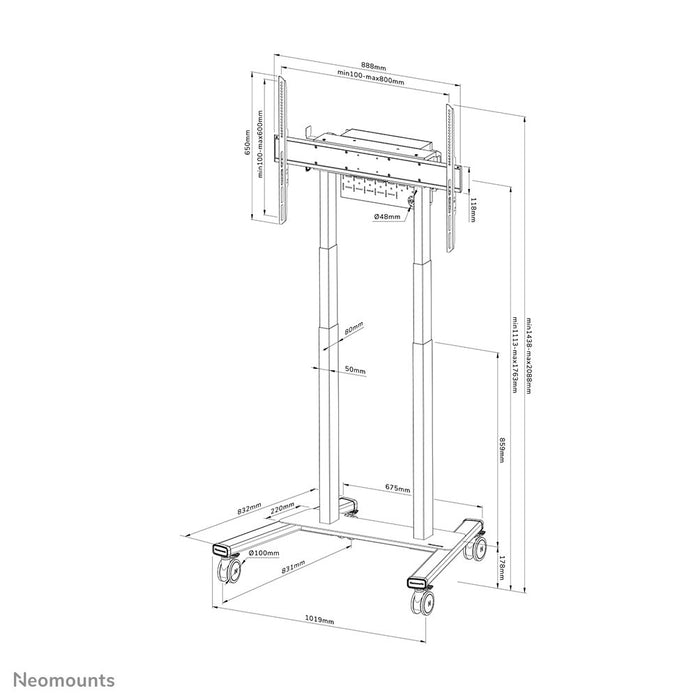 EAN 8717371449728 - Neomounts FL55-875WH1 mueble y soporte para dispositivo multimedia Blanco Soporte de suelo fijo imagen 20