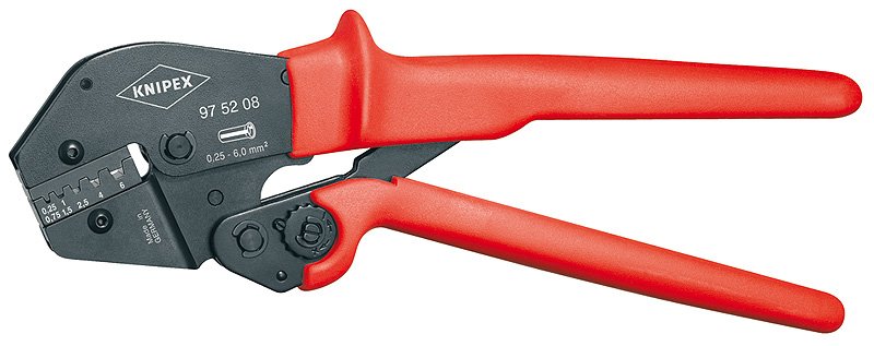 EAN 4003773025481 - Knipex 97 52 08 crimpadora Herramienta para prensar Negro, Rojo imagen 1