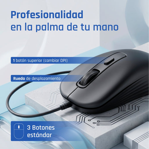 EAN 8435364320839 - iggual OFFICE-ESSENTIAL-4D 2400DPI ratón Oficina Ambidextro USB tipo A Óptico imagen 2